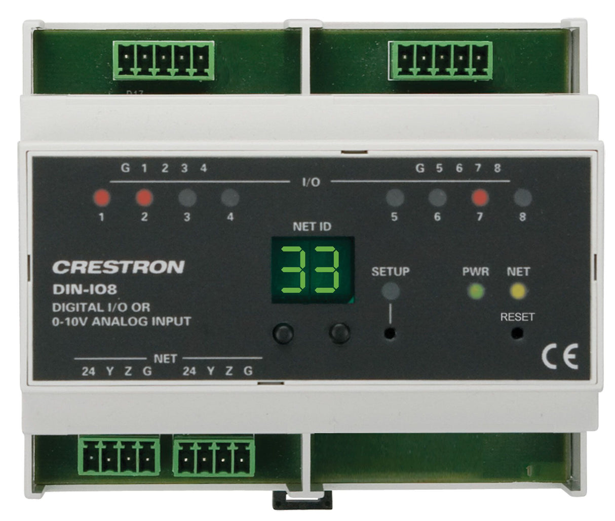 Crestron DIN-IO8 Programmable Logic Controller (PLC) module