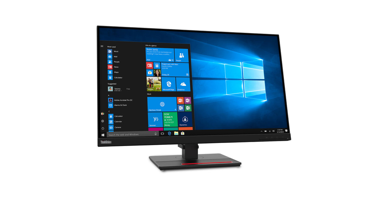 Lenovo ThinkVision T27q-20 LED display 68.6 cm (27") 2560 x 1440 pixels Quad HD LCD Black