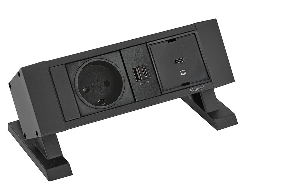 EVOline DockSquare  1X DK + USB A/C + Replicator, 0,5 meter gst 18