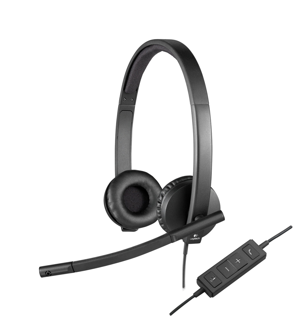 Logitech H570e Headset Ledningsført Kontor/Callcenter USB Type-A Sort