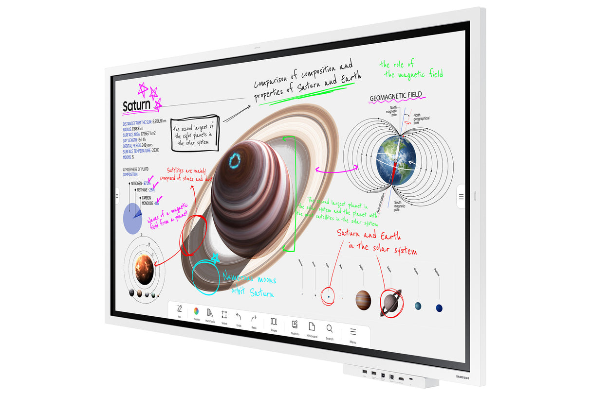 Samsung WM55B interactive whiteboard 139.7 cm (55") 3840 x 2160 pixels Touchscreen Grey, White