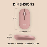 Logitech 910-007014 mouse Travel Ambidextrous RF Wireless + Bluetooth Optical 4000 DPI
