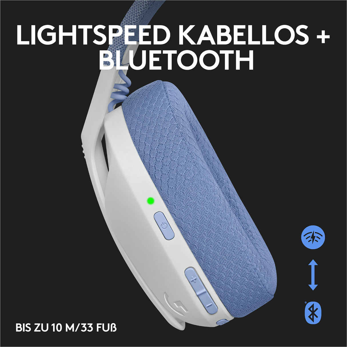 Logitech G G435 Headset Trådløs Spil Bluetooth Hvid