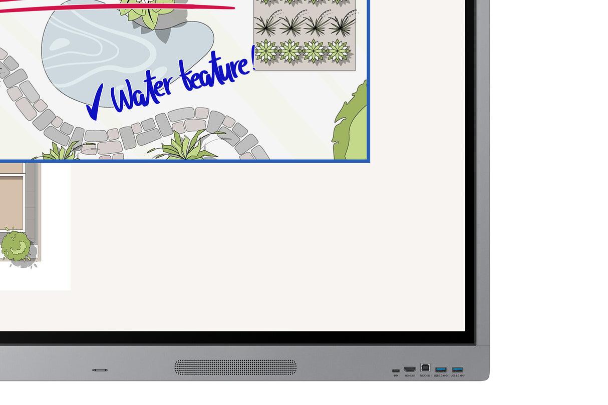 Samsung WE65FX interactive whiteboard 165.1 cm (65") 3840 x 2160 pixels Touchscreen Grey HDMI