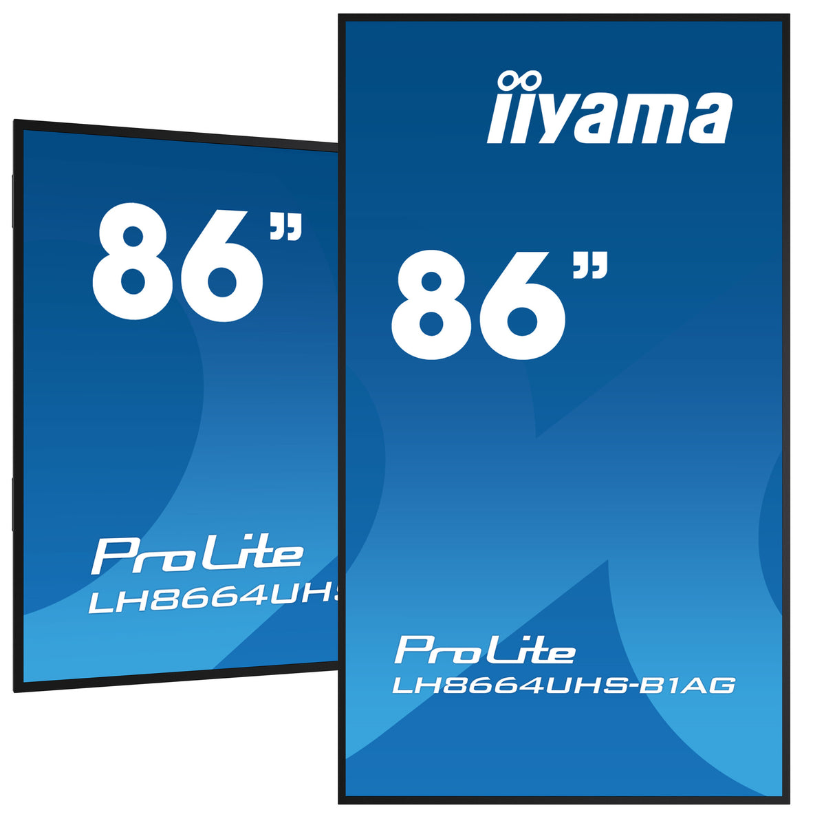 iiyama LH8664UHS-B1AG skilte display Digital A-tavle 2,18 m (86") LED Wi-Fi 500 cd/m² 4K Ultra HD Sort Indbygget processer Android 11 24/7