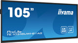 iiyama TE10518UWI-B1AG skilte display Digital A-tavle 2,67 m (105") LED Wi-Fi 450 cd/m² 5K Ultra HD Sort Berøringsskærm Indbygget processer Android 24/7