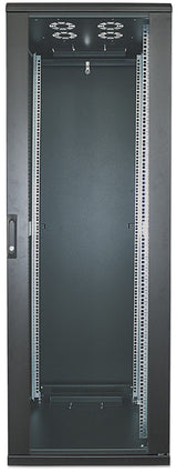 Intellinet 19" Network Cabinet - Free Standing, 42U, 800x800mm (width x depth), Black, Assembled, Max 1500kg, Multi-Point Door Lock, One Lock Per Side Panel, Usable Depth 123 to 573mm, IP20 rated, Rack, Steel