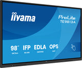 iiyama TE9813A-B2AG Signage Display Kiosk design 2.48 m (97.5") Wi-Fi 500 cd/m² 4K Ultra HD Black Touchscreen Built-in processor Android 24/7