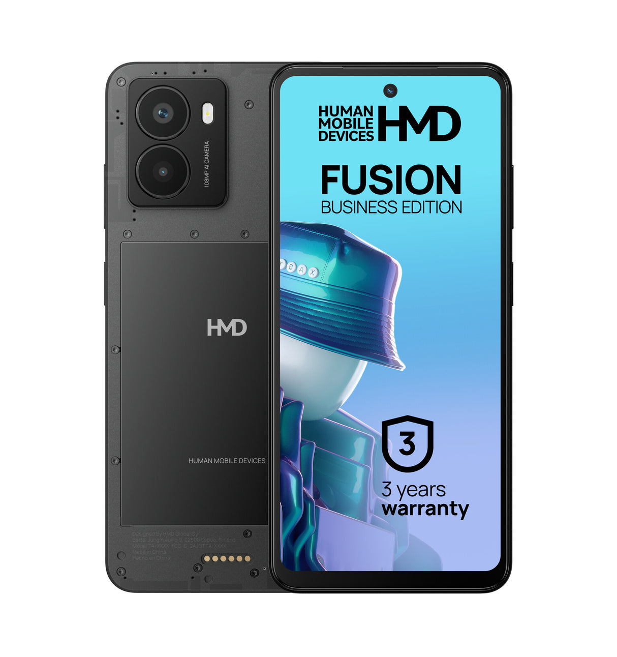 HMD Fusion Business Edition - 5G, 8GB/256GB, 6,56", 108MP/50MP, 5.000 mAh, Noir