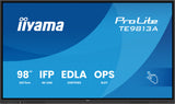 iiyama TE9813A-B2AG Signage Display Kiosk design 2.48 m (97.5") Wi-Fi 500 cd/m² 4K Ultra HD Black Touchscreen Built-in processor Android 24/7