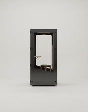 MuteBox One (Dual Glass) Sort dør / Brown Oak