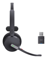 Yealink WH64 Hybrid Mono Teams Headset Wireless Head-band Office/Call center Micro-USB Bluetooth Black