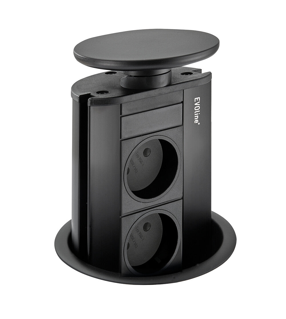EVOline Port black 2xDK sockets , 0,5 meter gst 18