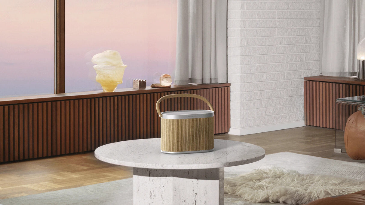 Bang & Olufsen BeoSound A5 2.1 portable speaker system Beige, Silver