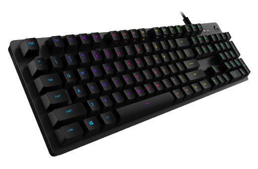 Logitech G G512 CARBON LIGHTSYNC RGB Mechanical Gaming Keyboard with GX Red switches tastatur Spil USB Nordisk Kulfiber