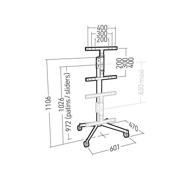 Erard KANA 1200L Wall mount White, Black