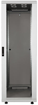 Intellinet 19" Network Cabinet - Free Standing, 42U, 800x800mm (width x depth), Grey, Assembled, Max 1500kg, Multi-Point Door Lock, One Lock Per Side Panel, Usable Depth 123 to 573mm, IP20 rated, Rack, Steel