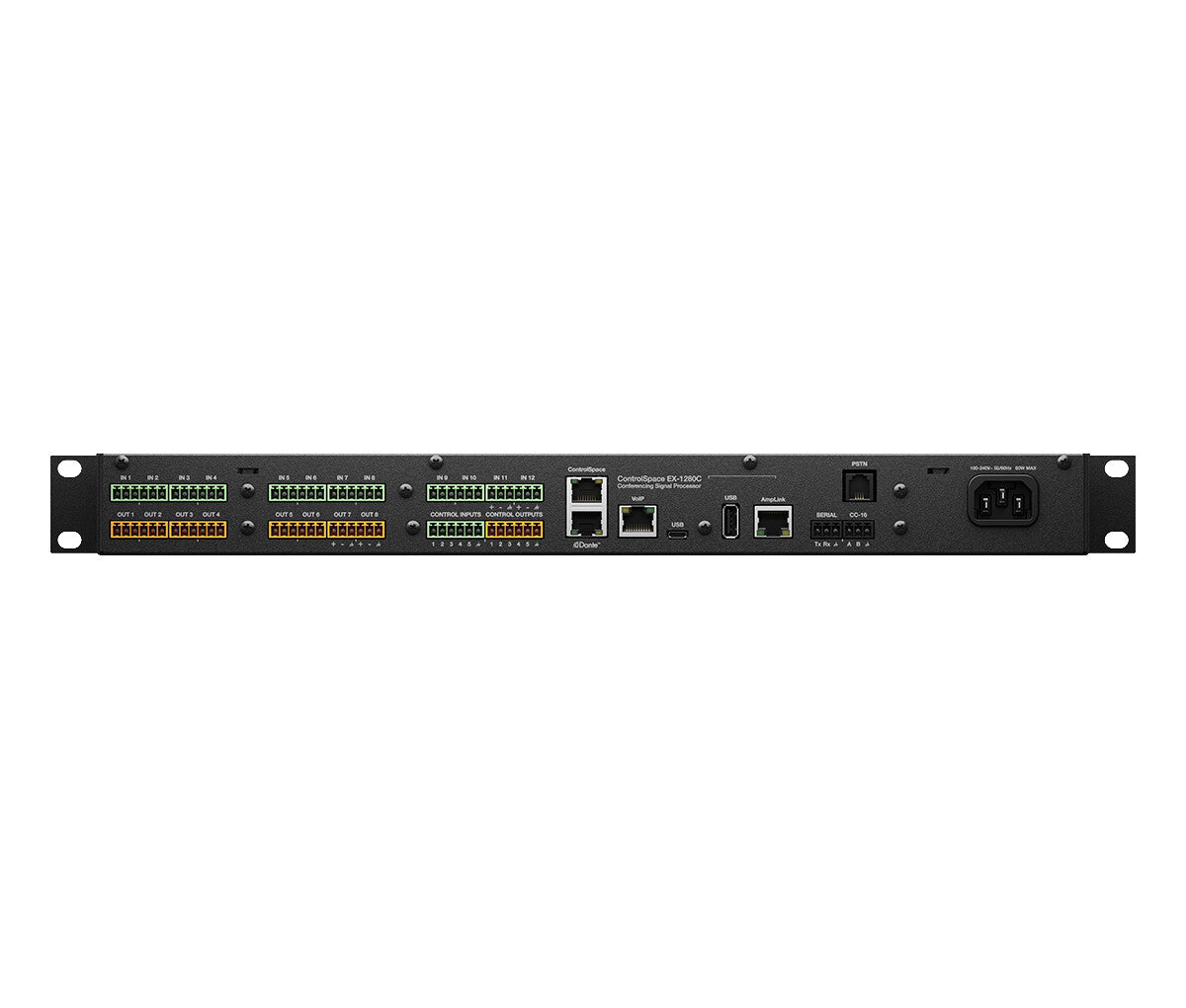 Bose ControlSpace EX-1280C Black Ethernet LAN 20 - 20000 Hz 1U