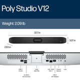 Poly Studio V12 USB Video Bar No Power Supply
