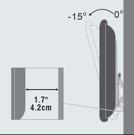 Vivolink Wall mount large tilt 600x400