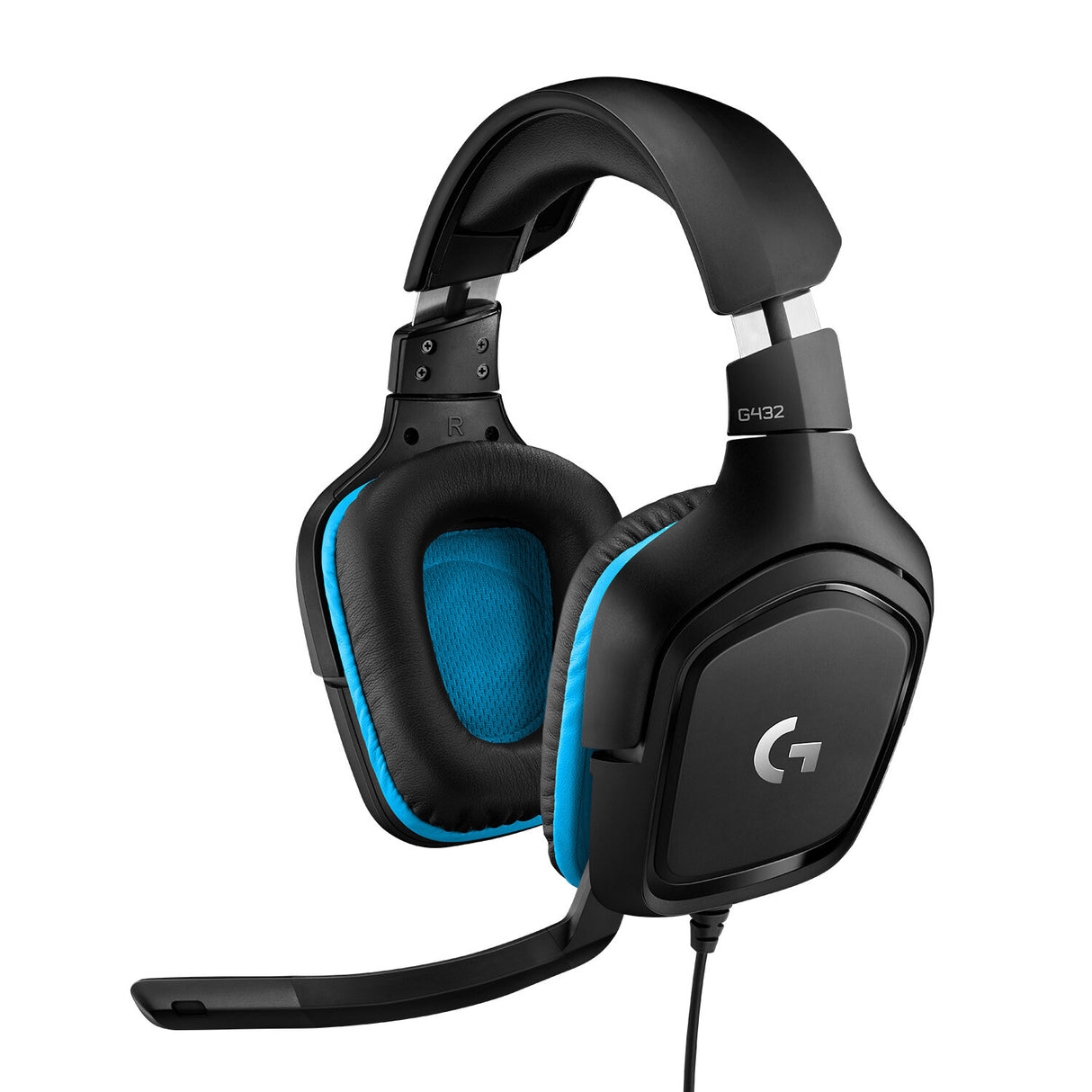 Logitech G G432 Headset Ledningsført Spil Sort, Blå