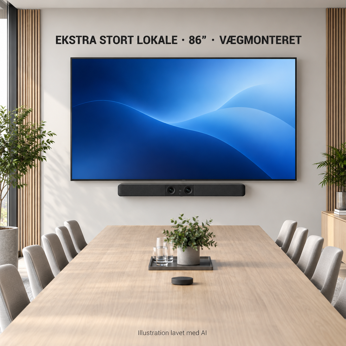 Ekstra stort lokale - montering på væg
