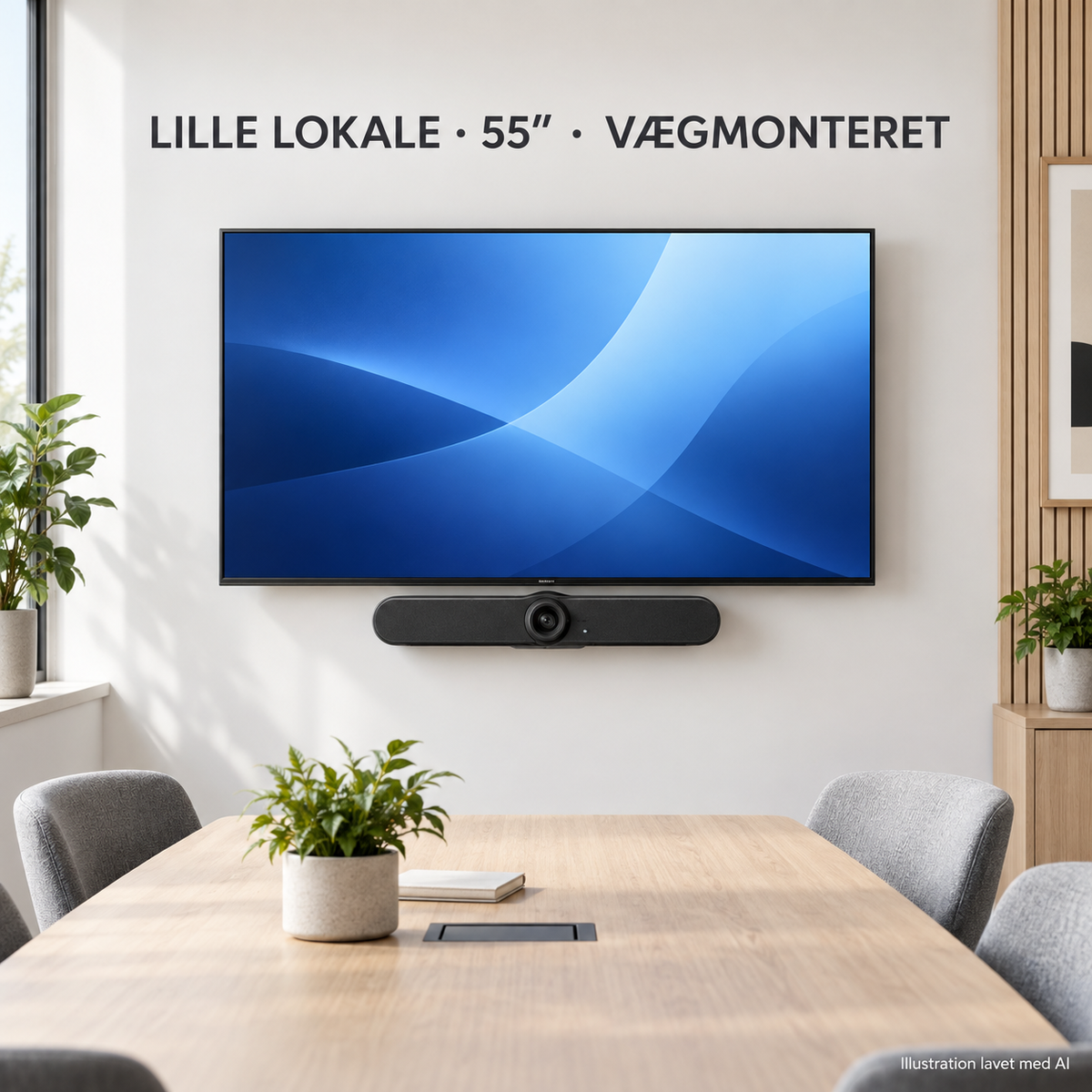Lille lokale - montering på væg
