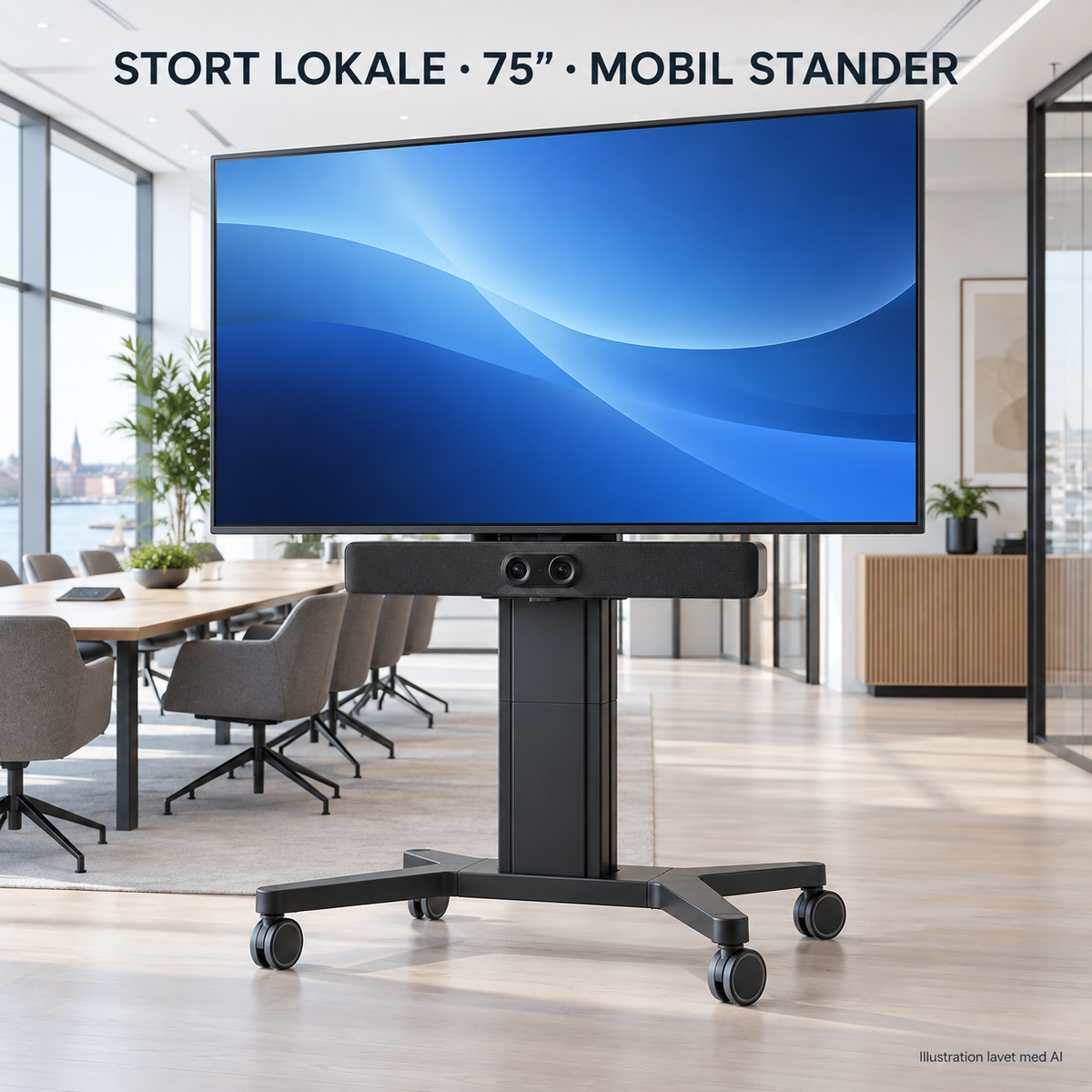 Stort lokale - montering på stander