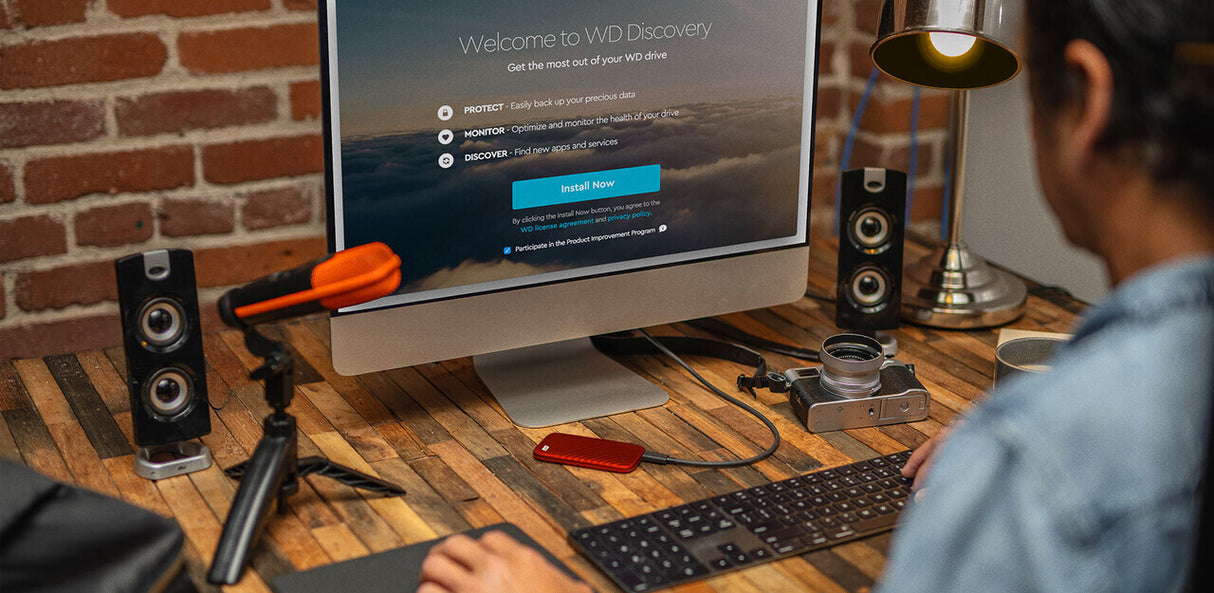 Western Digital 4TB, USB 3.2 Gen 2 Type-C - Portebel HDD