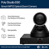 Poly Studio E60 Smart Camera 4K MPTZ with 12x Optical Zoom