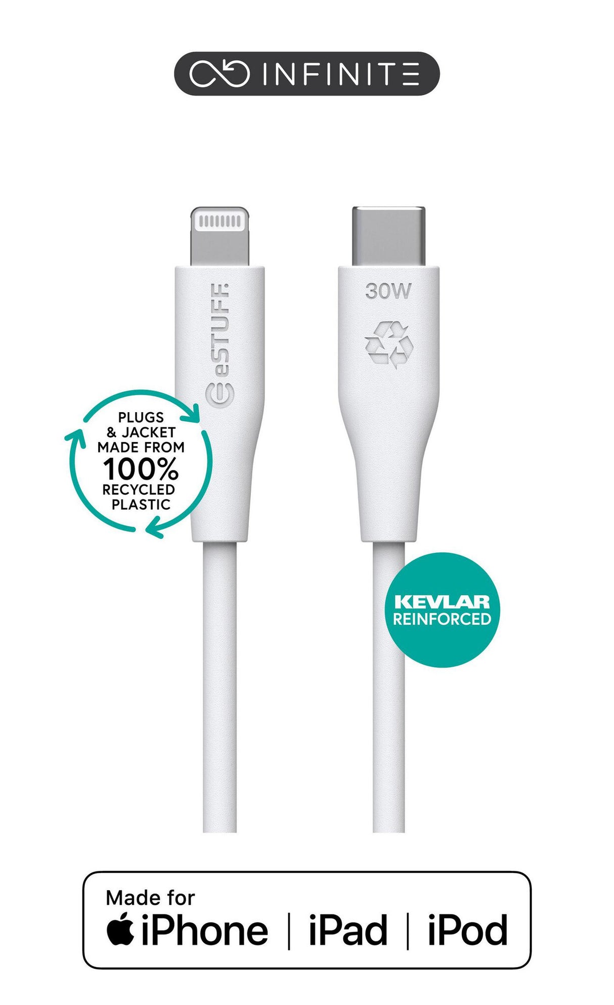 eSTUFF ES602270 lightning cable 3 m White