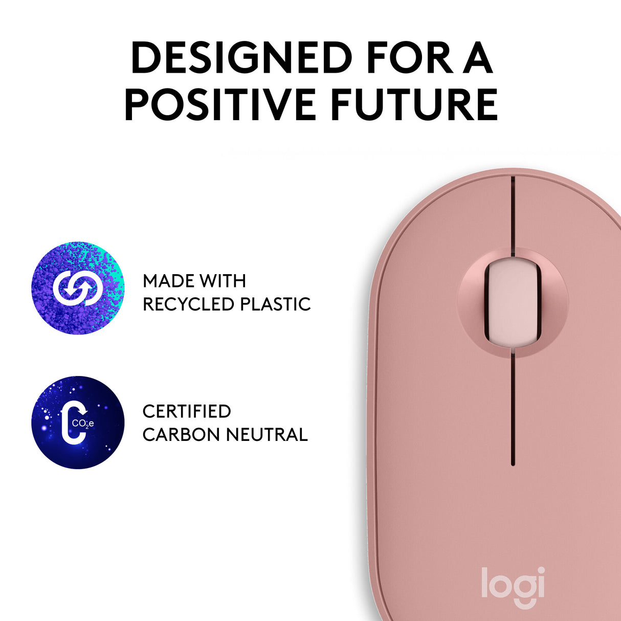 Logitech 910-007014 mouse Travel Ambidextrous RF Wireless + Bluetooth Optical 4000 DPI