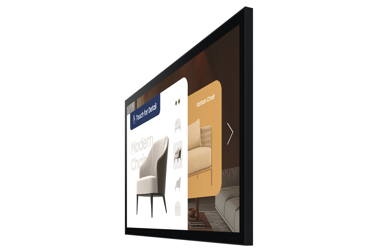 Samsung QM32C-T Digital signage flat panel 81.3 cm (32") LCD Wi-Fi 400 cd/m² Full HD Black Touchscreen Tizen 7.0 16/7