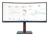 Lenovo ThinkVision T34w-30 computer monitor 86.4 cm (34") 3440 x 1440 pixels Wide Quad HD LED Black