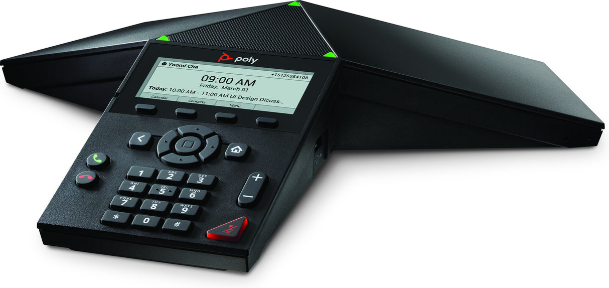 POLY Trio 8300 IP-mødetelefon og PoE-aktiveret, ingen radio