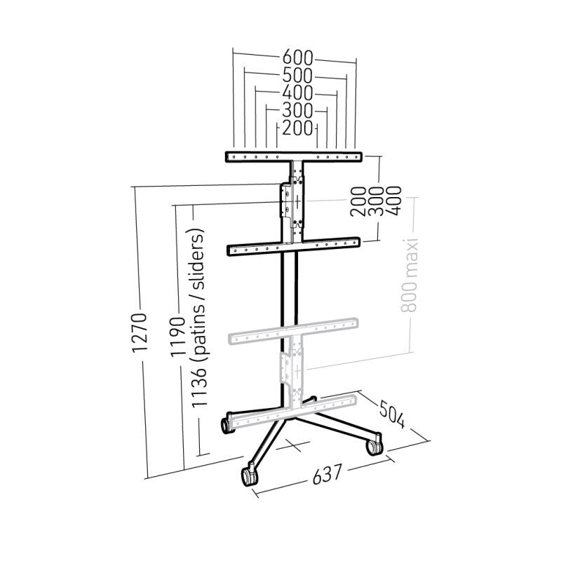 Erard KANA 1400XL Wall mount White, Black