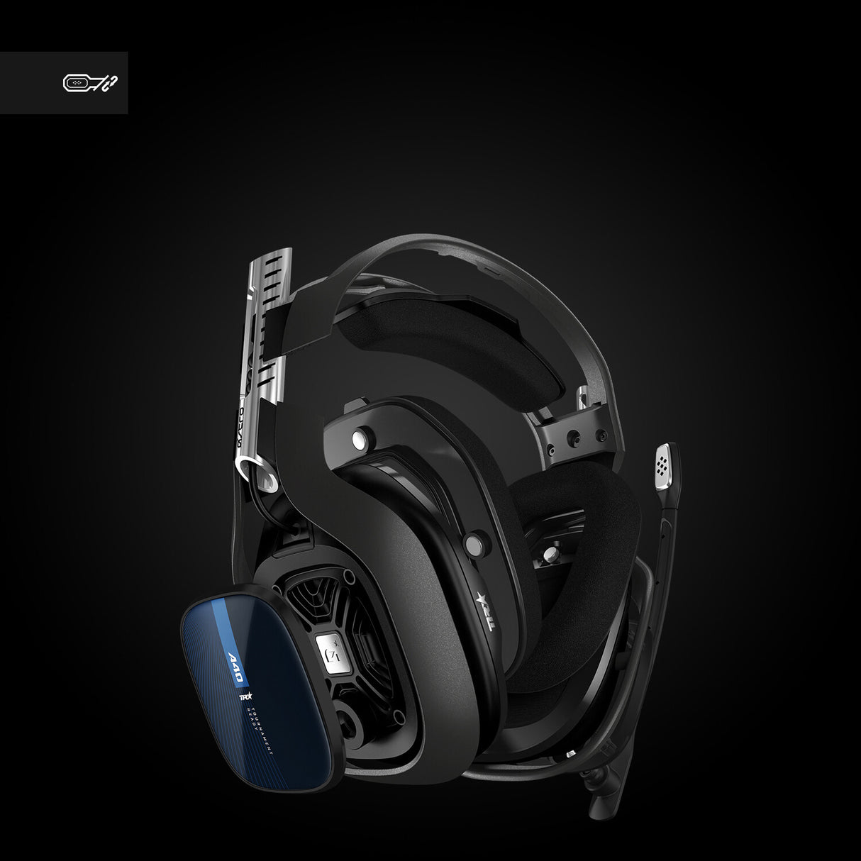 ASTRO Gaming A40 TR Headset Ledningsført Spil Sort, Blå, Sølv