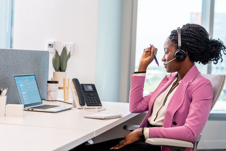 Poly Edge E220 IP Phone and PoE-enabled