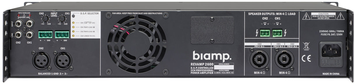 Biamp Commercial Audio REVAMP2600 2.0 channels Performance/stage Black