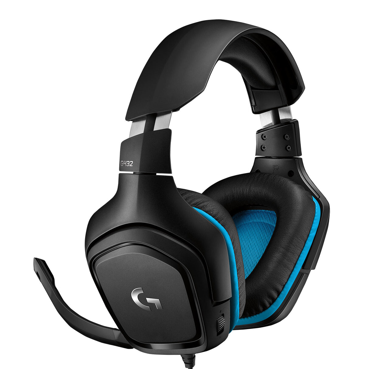 Logitech G G432 Headset Ledningsført Spil Sort, Blå