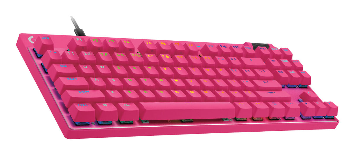 Logitech G PRO X TKL RAPID tastatur Spil USB QWERTY Dansk, Finsk, Norsk, Svensk Lyserød