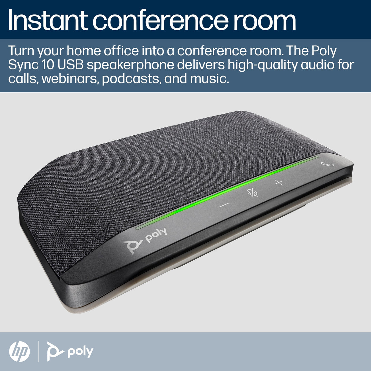Poly Sync 10 Speakerphone +USB-A to USB-C Cable