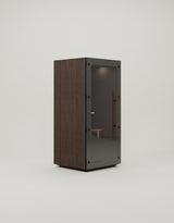 Mutebox One Sort dør / Brown Oak