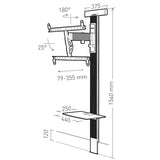 Erard EXOSTAND 600 2.16 m (85") Black, Titanium