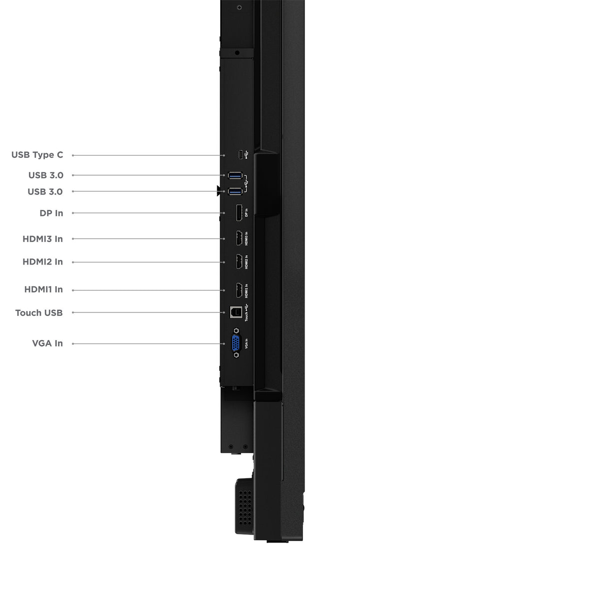 Lenovo ThinkVision T75 computer monitor 190.5 cm (75") 3840 x 2160 pixels 4K Ultra HD LED Touchscreen Black
