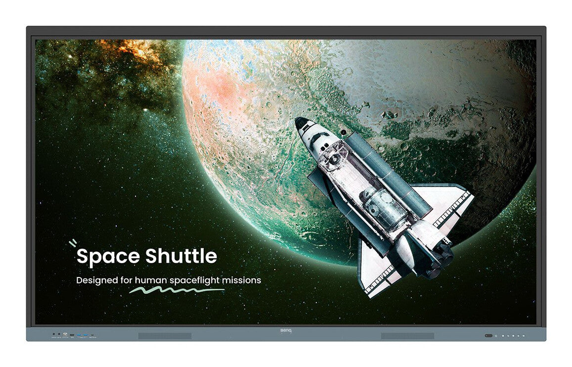 BenQ RE7504 Interactive flat panel 190.5 cm (75") 450 cd/m² 4K Ultra HD Black, Grey Touchscreen Built-in processor Android