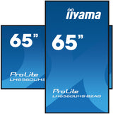 iiyama 65" 4K UHD professional digital signage display with advanced control and connectivity options