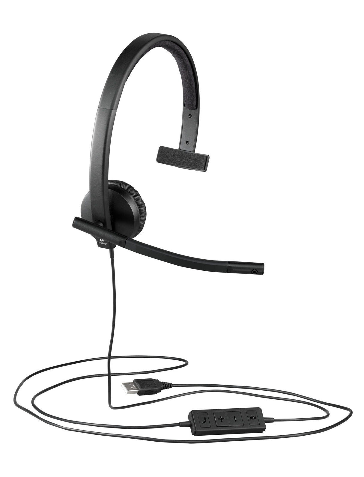 Logitech 981-000571 hovedtelefoner/headset Ledningsført Kontor/Callcenter USB Type-A Sort