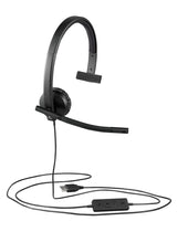 Logitech 981-000571 hovedtelefoner/headset Ledningsført Kontor/Callcenter USB Type-A Sort