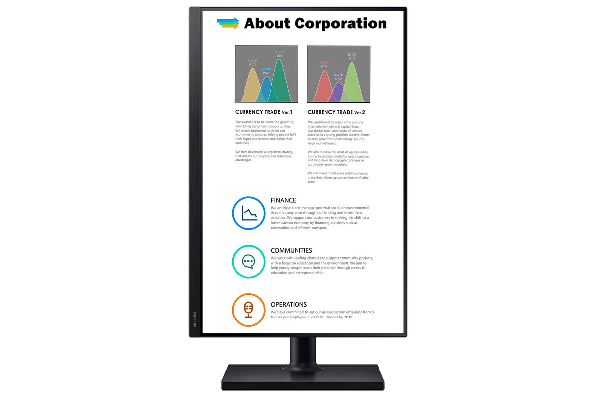 Samsung T45F computer monitor 61 cm (24") 1920 x 1200 pixels WUXGA LCD Black